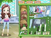 Play Short Jeans Dress Up fashion game online free, style outfits with denim shorts, cute tops, and accessories.