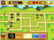 General Liu Bei leading his army to defend his kingdom against invading forces in the free online strategy game Third Kingdom.