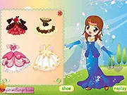 Screenshot of Linda the Princess dress-up game showing Princess Linda in a royal gown and tiara, PlayArcadeHub.