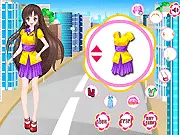 Vanessa on the Road free online dress-up game, styling a girl in a lovely dress for her road trip and travel adventure.