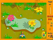 Boobee Adventure free online game, cartoon bee collecting honey from a flower, casual game screenshot