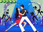 Free online dress up game Ballroom Couple Dance, featuring elegant gowns and suits for a dancing couple performing live on PlayArcadeHub