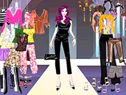 Show Time Dressup online game screenshot showing a female performer wearing a glamorous stage outfit