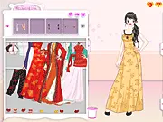 Aya Purple Yarn free online dress-up fashion game with graceful costume and modern style