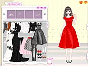 Audrey Hepburn fashion style icon free online game screenshot - dressing the elegant screen legend