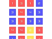 Screenshot of the Match A Number puzzle game showing colored tiles and a numerical target
