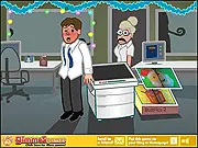 Office Prank: Stealth Copy free online game screenshot, character running to a copy machine, avoiding sober coworkers, play stealth arcade game