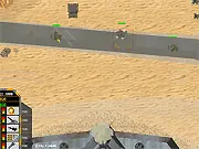 Mega Fortress free online defense game gameplay, shooting down vehicles and missiles to protect the base, PlayArcadeHub