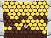 The 'evil man' character running past buzzing bees in the high-score arcade game Buzzbuster