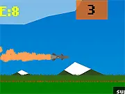 10 Second Extreme Rocket online game screenshot showing a pilot ejecting from a rapidly losing-control rocket