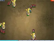 10 Second Onslaught free online strategy game screenshot, soldiers defending a monument against aliens with a time bar