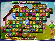 Candy Mahjong free online puzzle game screenshot with colorful candy-themed tiles