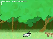 10 Second Unicorn game screenshot showing a magical horse transforming into a unicorn causing chaos free online