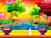 Screenshot of French Crepes Recipe free online cooking game showing the steps to mix batter and cook thin French crepes