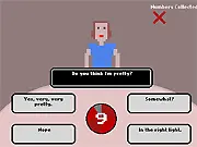 Ten Second Speed Dating online game screenshot showing a person quickly making a choice during a short date