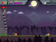 Hold the Fort! free online game base defense screenshot showing survivors defending their perimeter from attacking night creatures