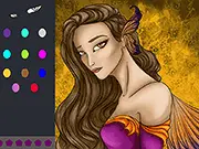 Practice Dress Up game screenshot, customizing the specific features of a magical fantasy creature