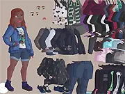 Nat Ali Denton Dress Up free online game, play free urban chic fashion game, stylish dress up game, modern fashion trends