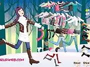 Play Winter In My Heart free dress up game online, a girl wearing trendy layered winter clothes and staying warm