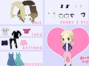 Dress Up Aryanna free online game screenshot - a girl being styled in casual party clothes and accessories