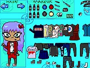 Kelly Paprika Dress Up free online fashion game screenshot, character wearing a stylish outfit with accessories, girl game