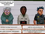 Play Panique The Reptilian Invasion free online game, retro detective mystery, find the killer, PlayArcadeHub