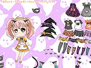 Halloween DressUp free online fashion game screenshot lady choosing costume