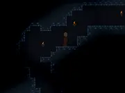 Screenshot of Spirit Cave online game showing the human and the fairy character standing together inside a mysterious, glowing cave environment.