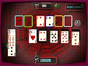 Spider Flash Solitaire card game screenshot, free online puzzle, play classic solitaire