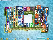 The game screen of Hollow Mahjong Solitaire showing the mahjong tiles arranged in a hollow, rectangular ring pattern.