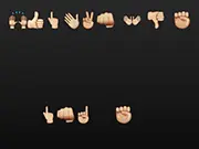 Catch A Wave game screen showing many different emojis and the player trying to click on the blue wave icon
