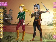 Play Warrior Princess Audition Dress Up free online Hollywood archer and sword style game