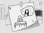 Useless Game free online point and click adventure game, strange and minimal interface inviting players to click randomly