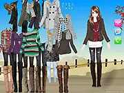 Play Boots Bonanza Dress Up free online game, girl styling autumn fashion with different boots and clothes, fashion game for free