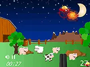 Play Brazen UFO free online shooter game, defend the cows from aliens, arcade shooting game, destroy flying saucers free