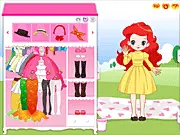 Fairy Princesses Daum dress up game screenshot showing Cinderella and The Little Mermaid in beautifully styled fairy tale gowns