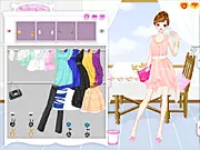 Sweet Girlfriends Dress Up game screen showing a group of characters in stylish spring outfits, play free online fashion game
