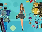 Star Fashion Dressup game image showing a celebrity on the red carpet wearing a dazzling gown and diamond jewelry