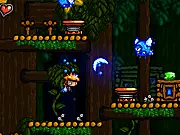 Tattle and Tale free online game, play retro action platformer with wings and boomerang, PlayArcadeHub