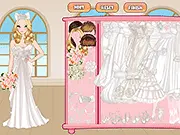 White Bride Dress Up game featuring an elegant bride in a traditional white gown and veil with wedding accessories
