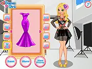 Screenshot from Editor's Pick: Cover Girl dress-up game showing the character Alice styled in a glamorous outfit ready for a magazine cover shoot.
