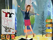 Artist Girl Dress Up free online game showing a girl with a stylish artistic outfit and paintbrush