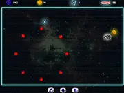 Star Crash online arcade game showing a small spaceship dodging several large, fast-moving space debris objects in an endless cosmic background.