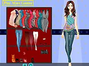 Dulcie Dressup free online fashion game on PlayArcadeHub, featuring chic office and casual wear
