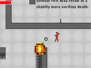 Play RocketJump free online action game, use rockets to jump over spikes and obstacles, collect hats and helmets