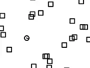 Monotone game screenshot, pentagon avoiding squares and circles, play free arcade evasion game online