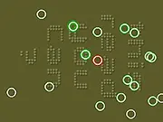 DanDar free online evasion arcade game screen showing a character dodging multiple moving obstacles