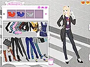 Plain Spring Dress Up online game screen, gentle romantic fashion for girls