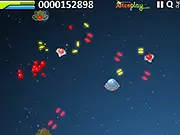 Space Fury free online space shooter game where a spaceship destroys enemies and collects power-ups to survive on PlayArcadeHub