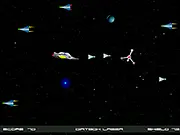 Devil's Advocate free space shooter game, play online vertical scrolling action, mighty spaceship vs alien invaders on PlayArcadeHub